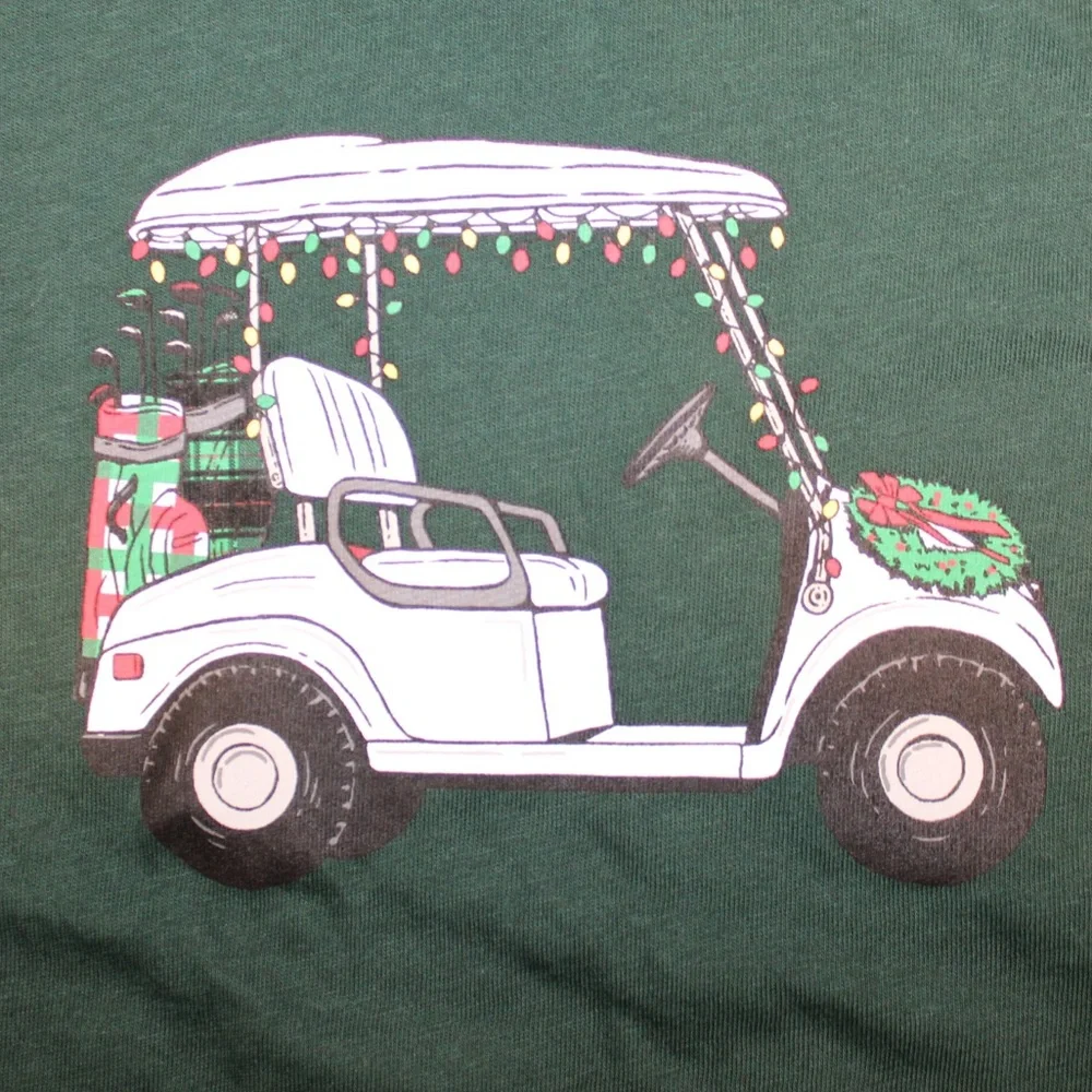 J. Crew Christmas golf cart T-shirt (men’s S) (NWT)